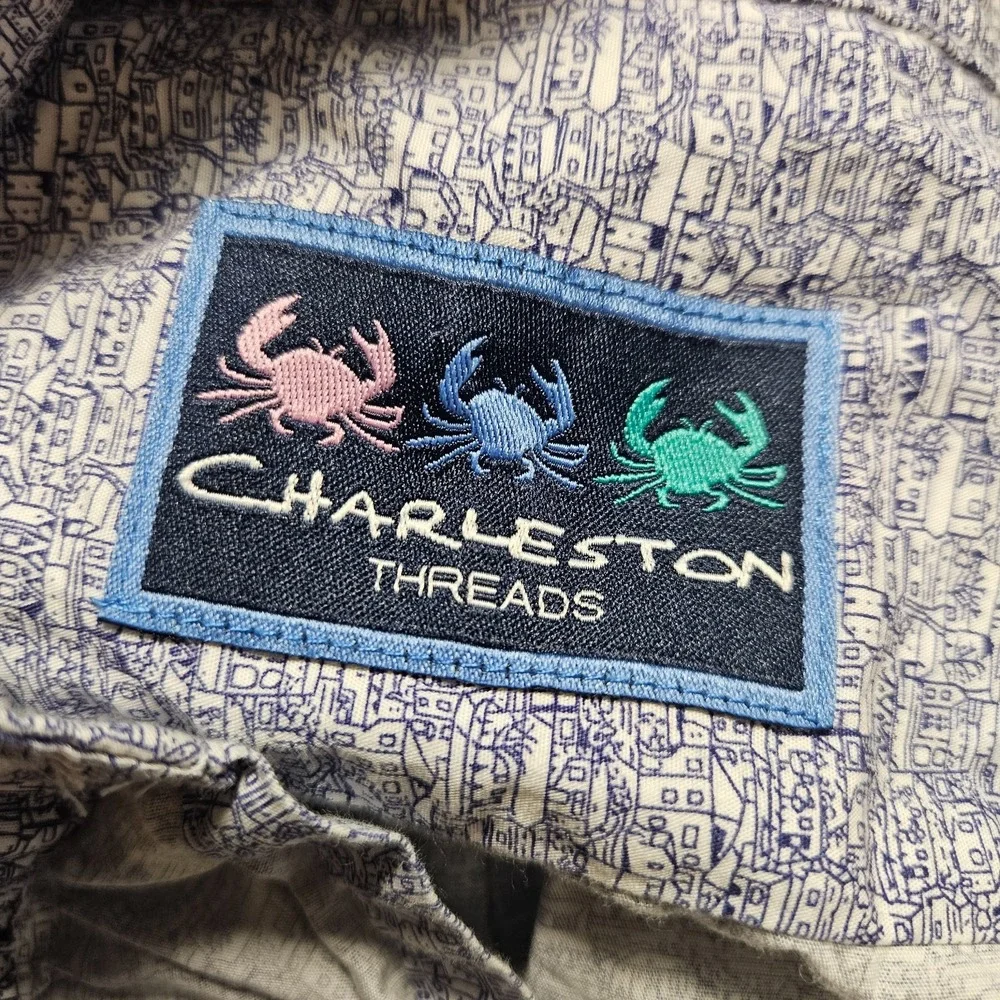 Charleston Threads Cityscape Long Sleeve Button Down Shirt 2XL Resortwear‎ Beach